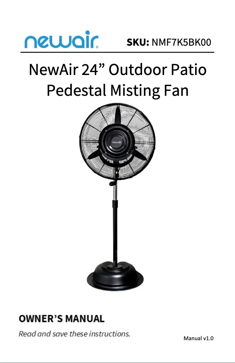 Página 1 del manual Manual de usuario NewAir NMF7K5BK00