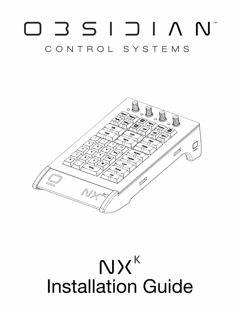Página 1 del manual Manual de usuario Obsidian NXK