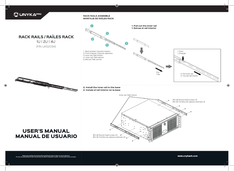 Imagen de la primera página del manual del dispositivo UK52094