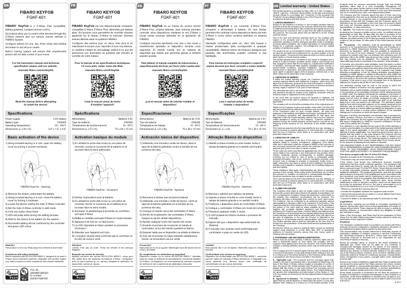 Imagen de la primera página del manual del dispositivo FGKF-601