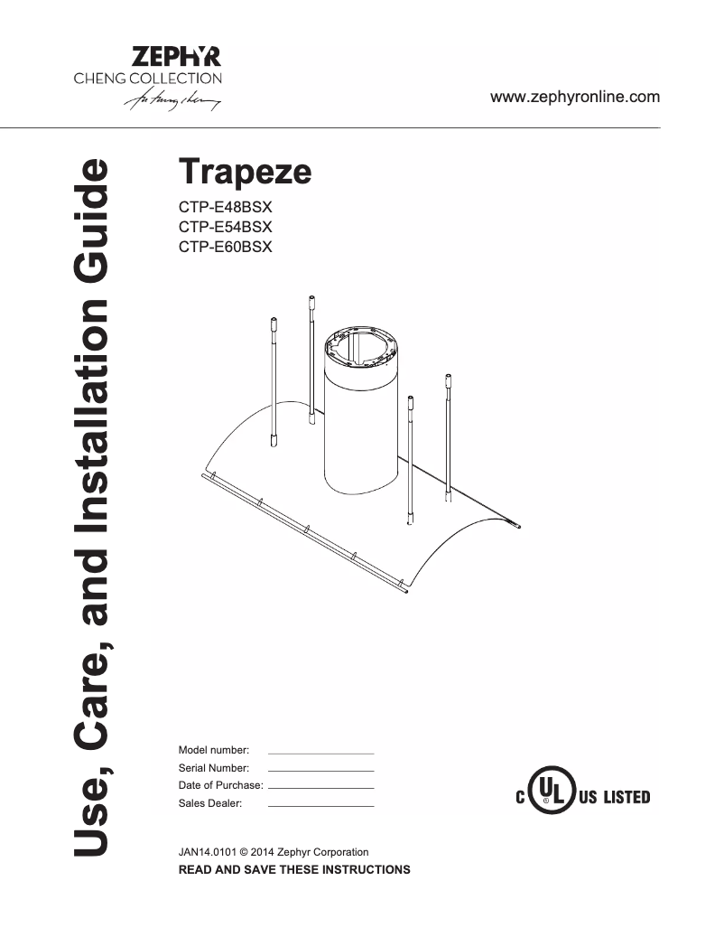Imagen de la primera página del manual del dispositivo Trapeze CTP-E60BSX