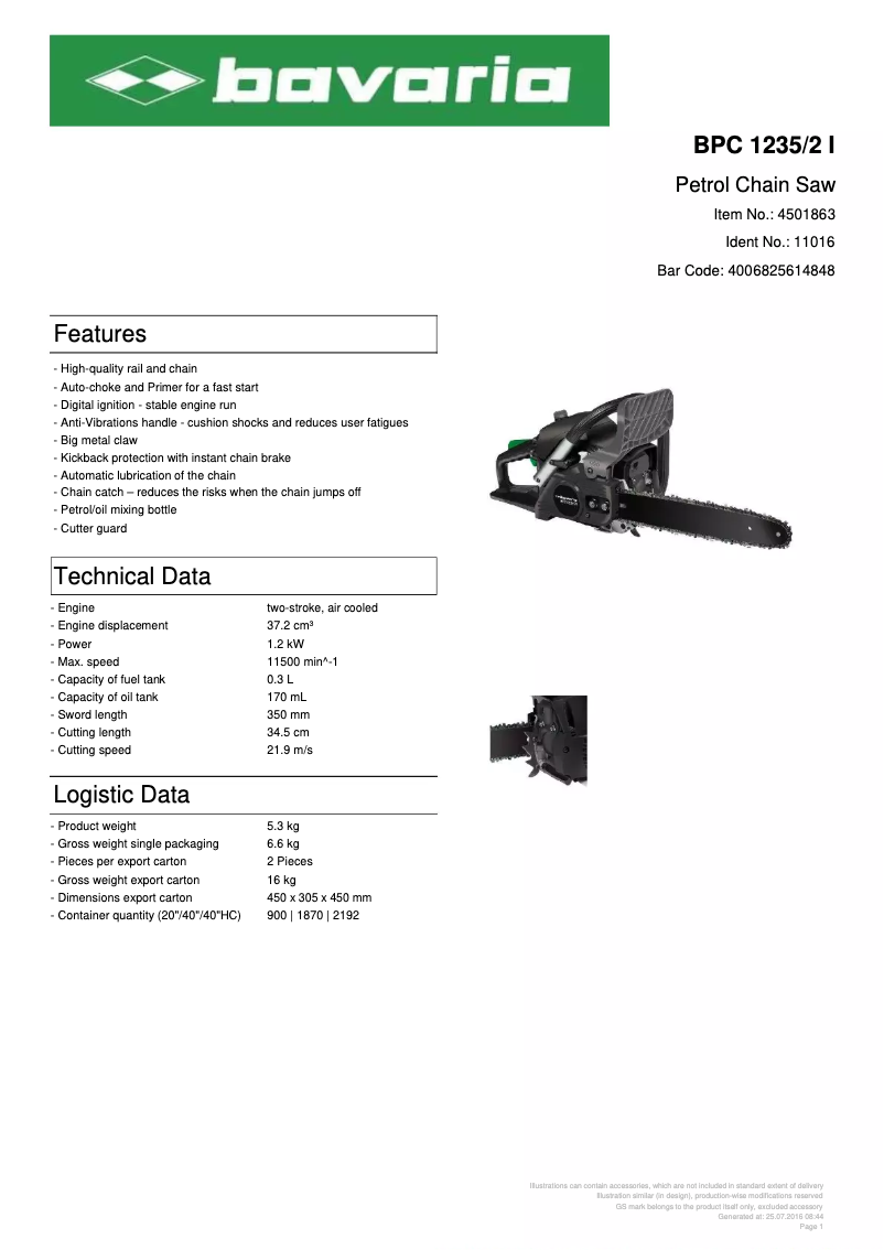 Imagen de la primera página del manual del dispositivo BPC 1235/2 I