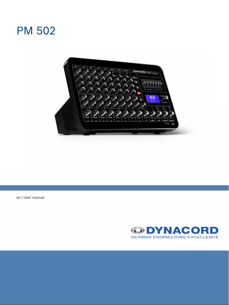 Imagen de la primera página del manual del dispositivo PM 502