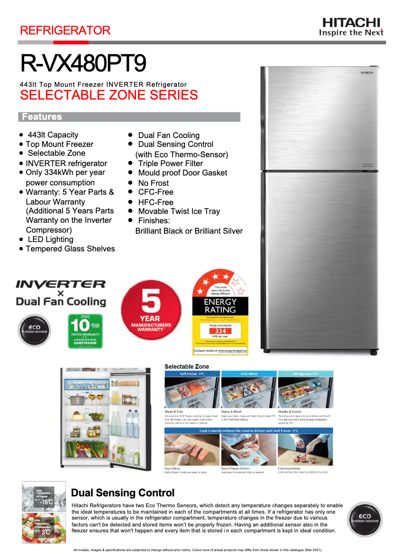 Imagen de la primera página del manual del dispositivo R-VX480PT9