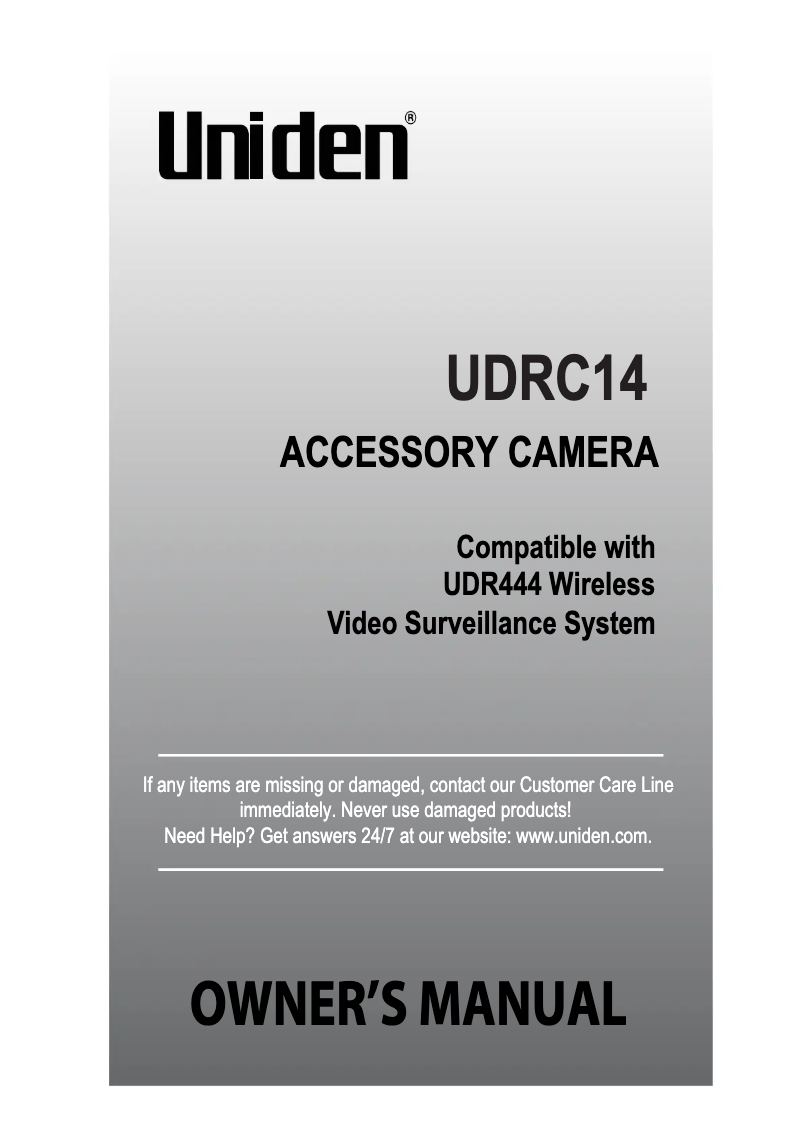 Imagen de la primera página del manual del dispositivo UDRC14