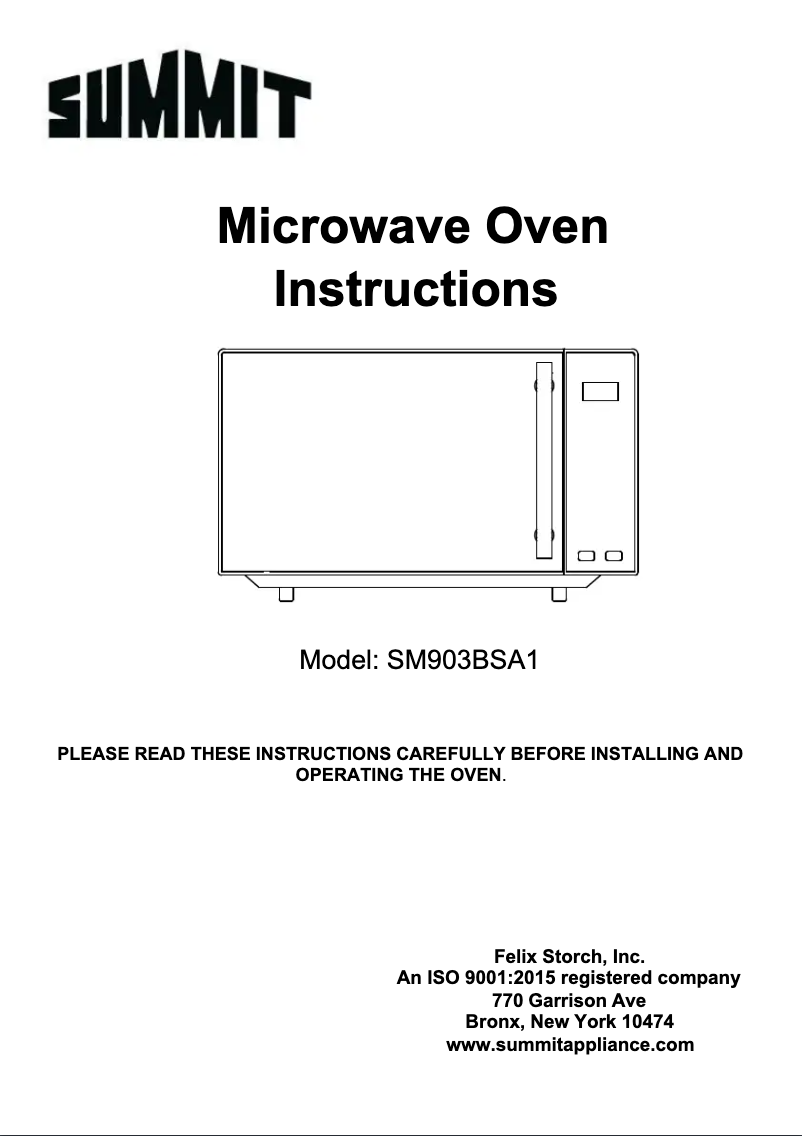 Imagen de la primera página del manual del dispositivo SM903BSA1