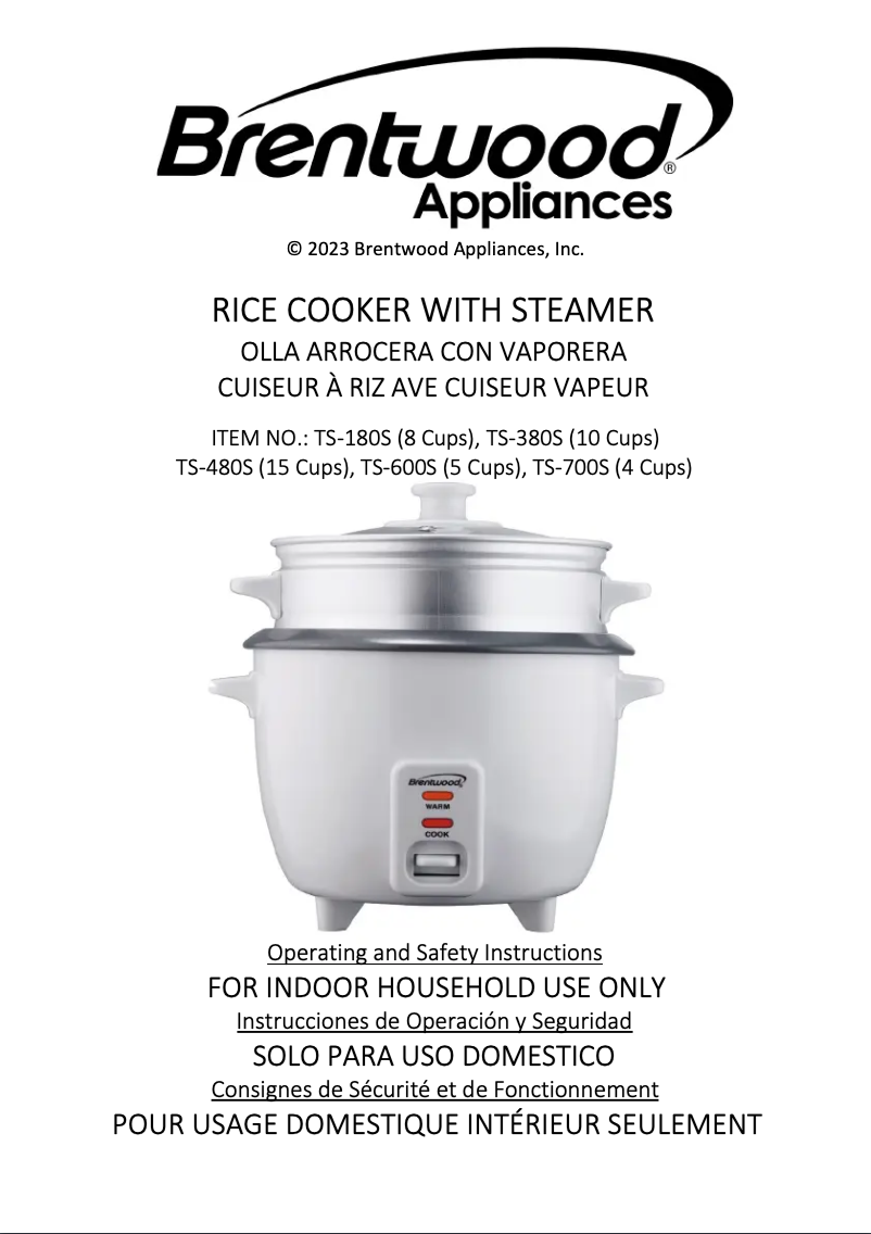 Página nº 1 - Manual de usuario Brentwood TS-380S