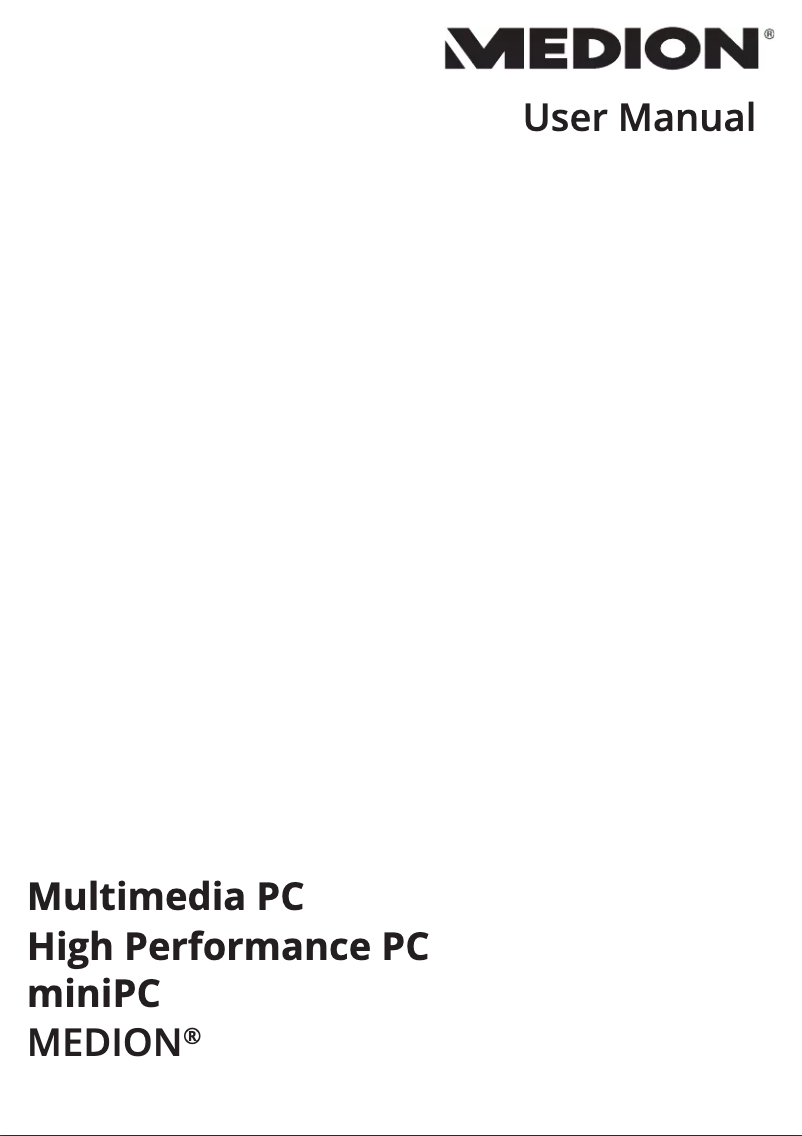 Imagen de la primera página del manual del dispositivo Erazer X87036 (MD 34498)