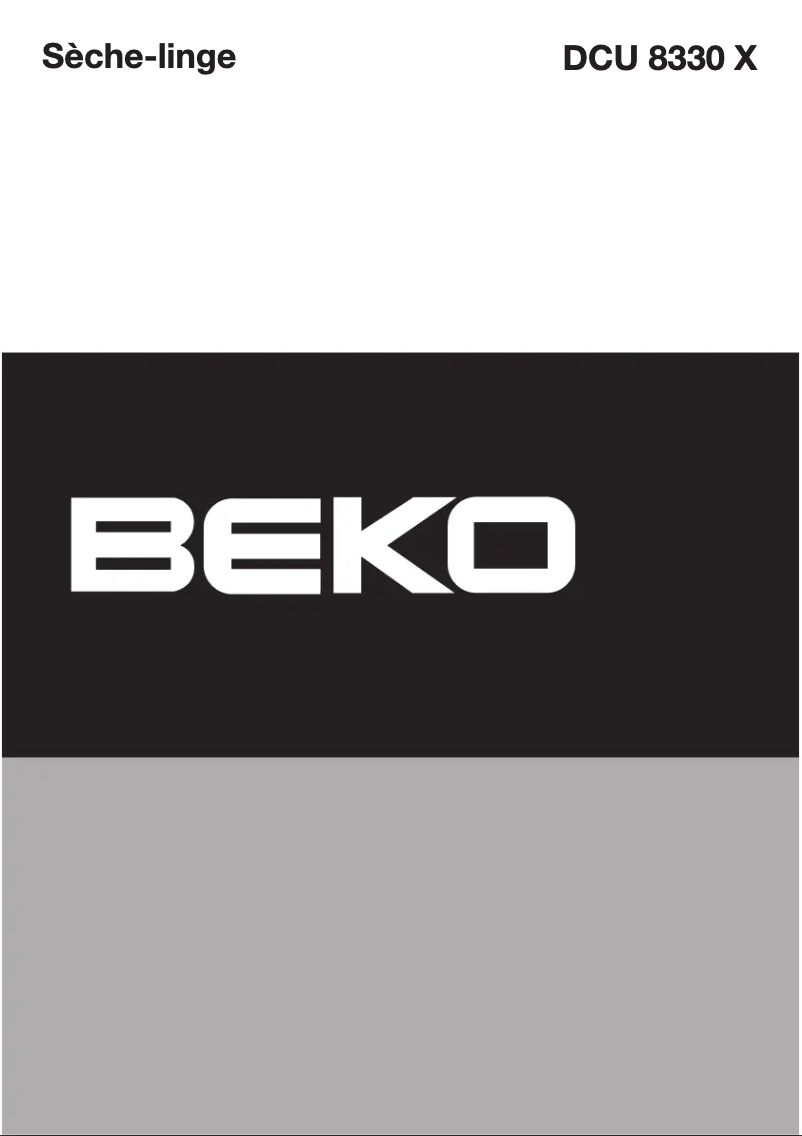 Página 1 del manual Manual de usuario Beko DCU 8330 X