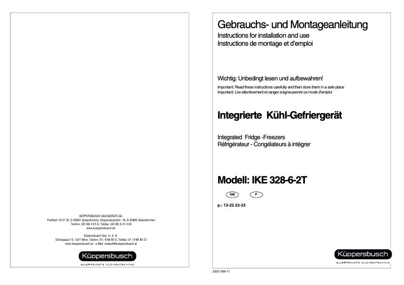 Página 1 del manual Manual de usuario Küppersbusch IKE 328-6-2 T