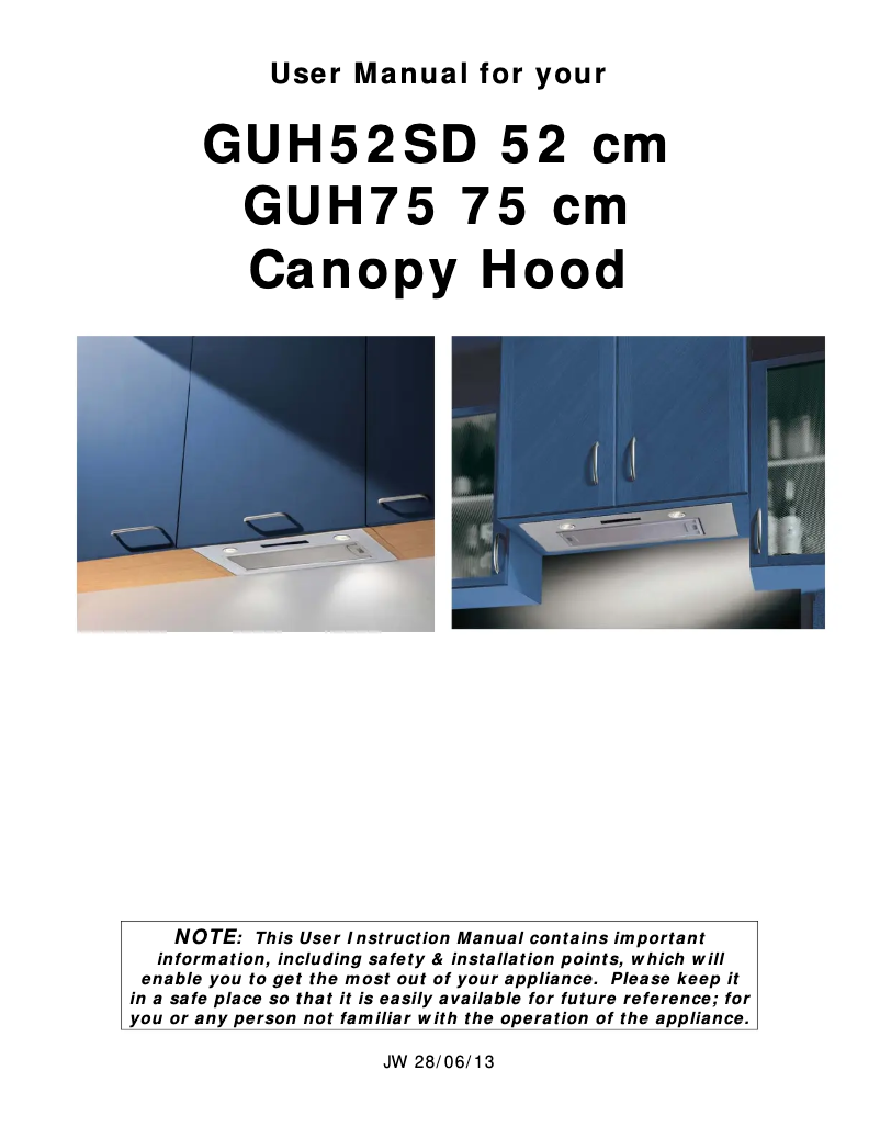 Página 1 del manual Manual de usuario Baumatic GUH75