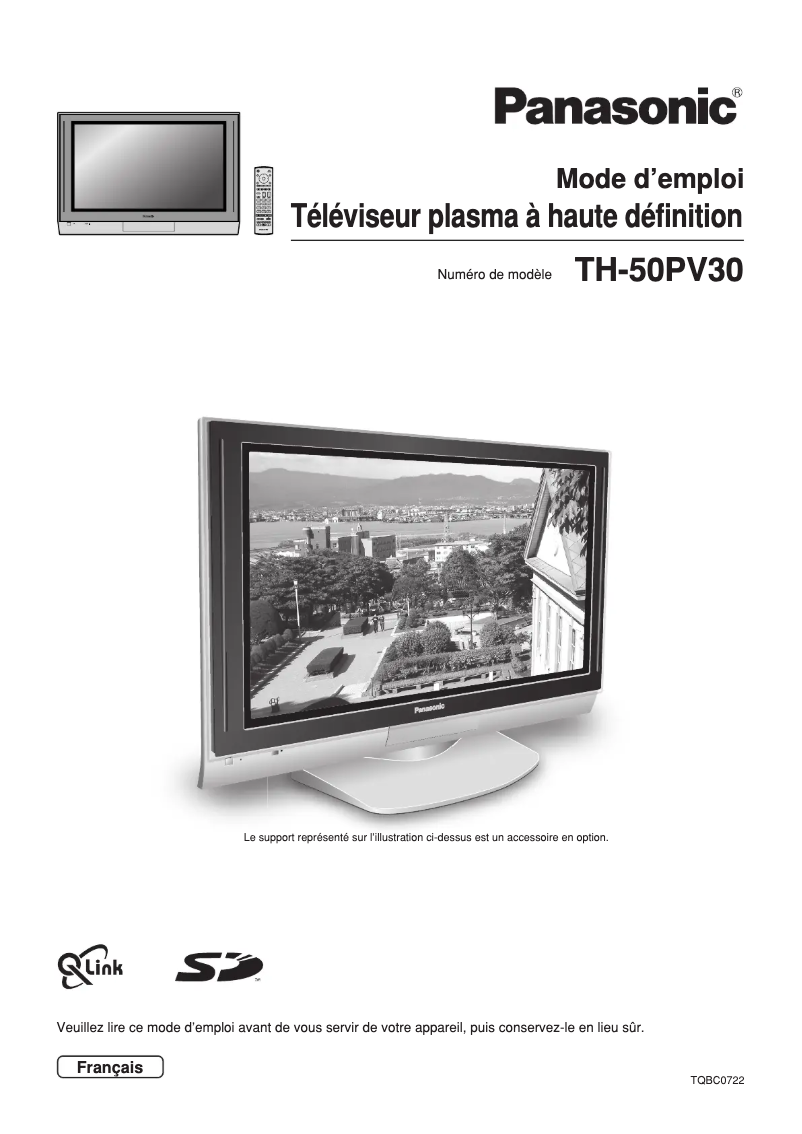 Imagen de la primera página del manual del dispositivo TH-50PV30E