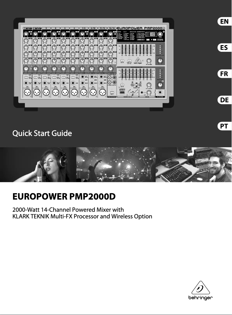 Página 1 del manual Manual de usuario Behringer Europower PMP2000D