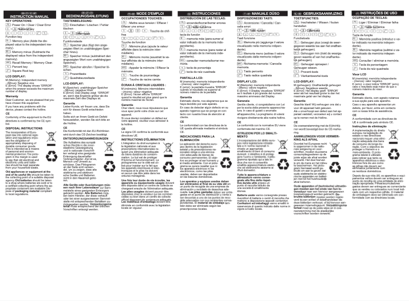 Imagen de la primera página del manual del dispositivo LCD 825