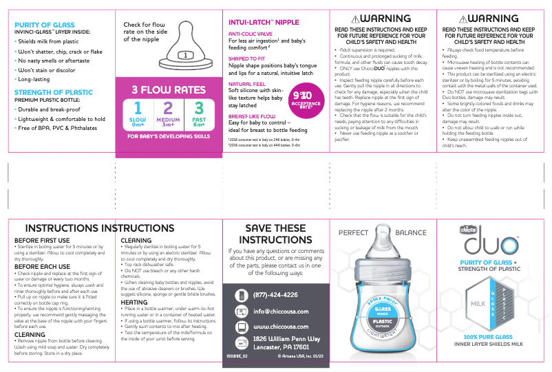 Imagen de la primera página del manual del dispositivo Duo