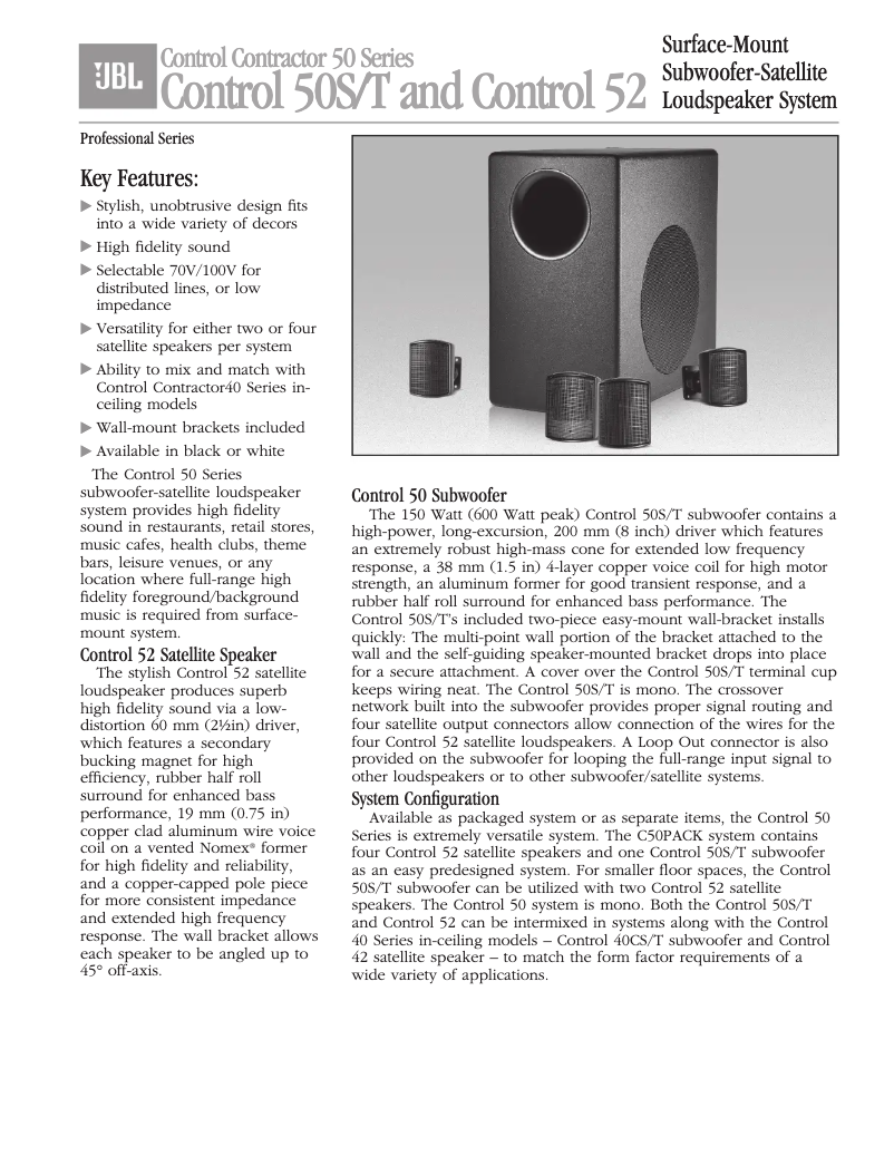 Imagen de la primera página del manual del dispositivo Control 50S/T