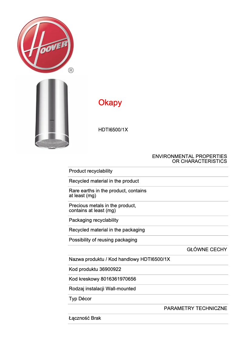 Imagen de la primera página del manual del dispositivo HDTI6500/1X