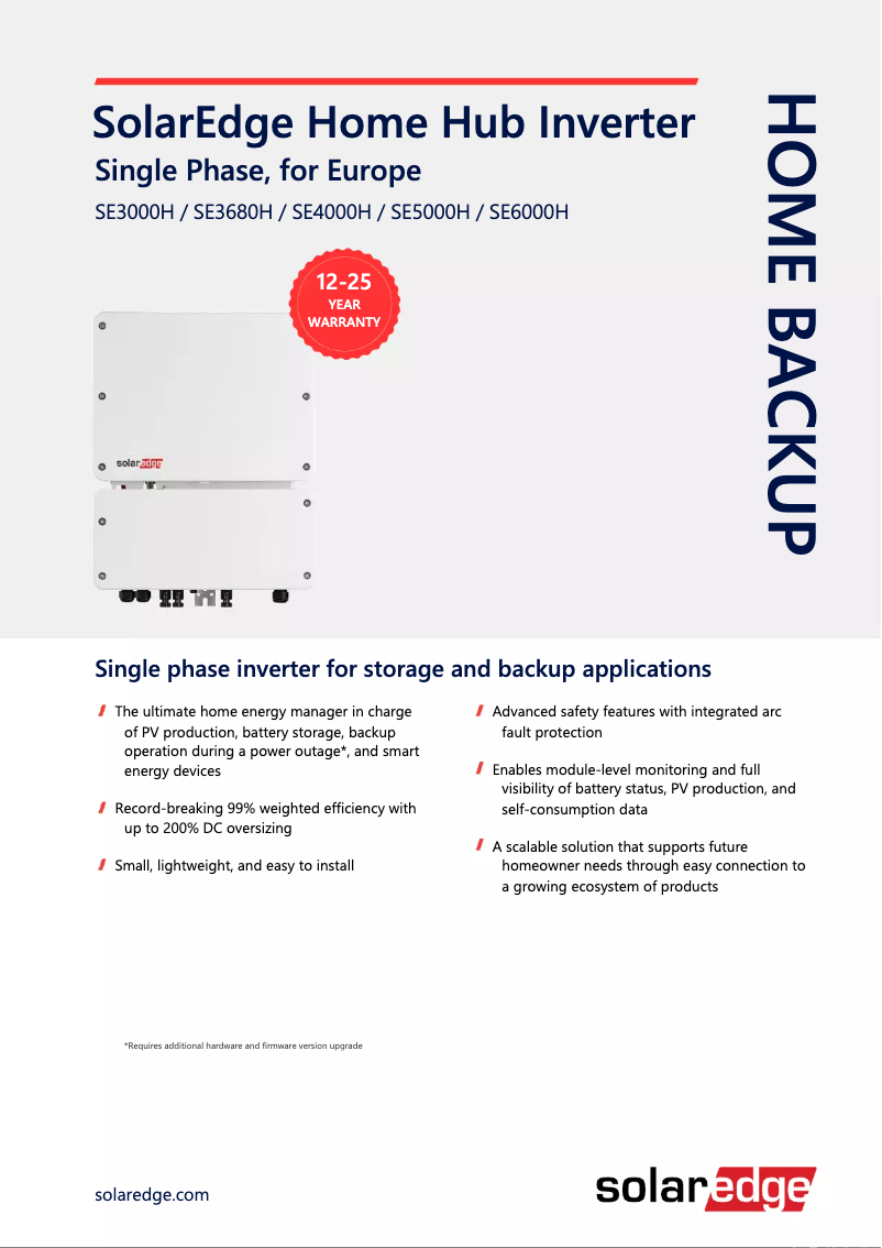 Imagen de la primera página del manual del dispositivo Home Hub