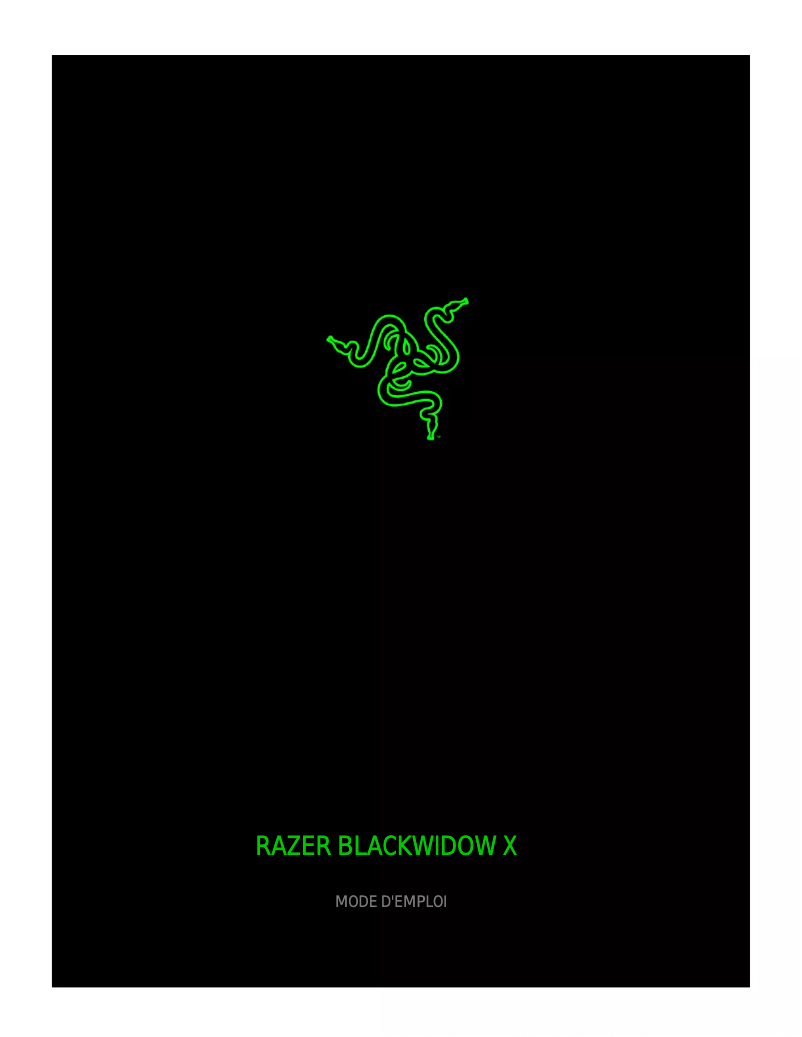 Página 1 del manual Manual de usuario Razer BlackWidow X