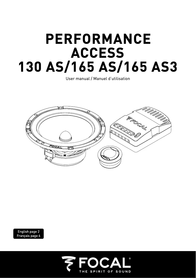 Imagen de la primera página del manual del dispositivo Performance Access 130 AS