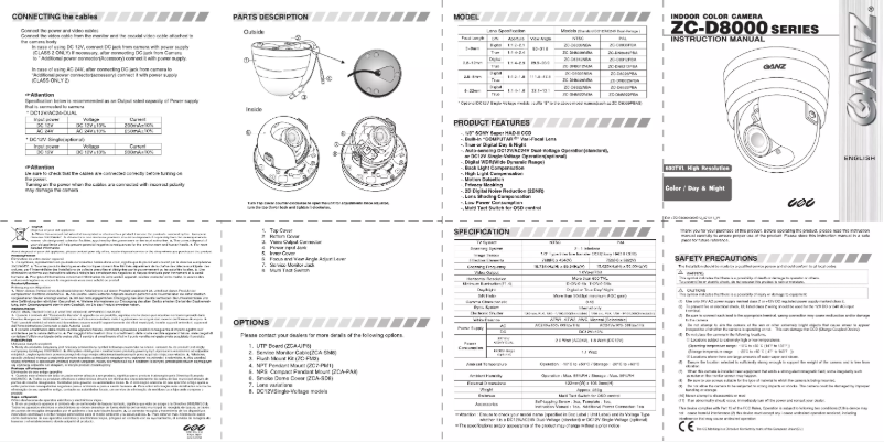 Página nº 1 - Manual de usuario Ganz ZC-DN8312NBA