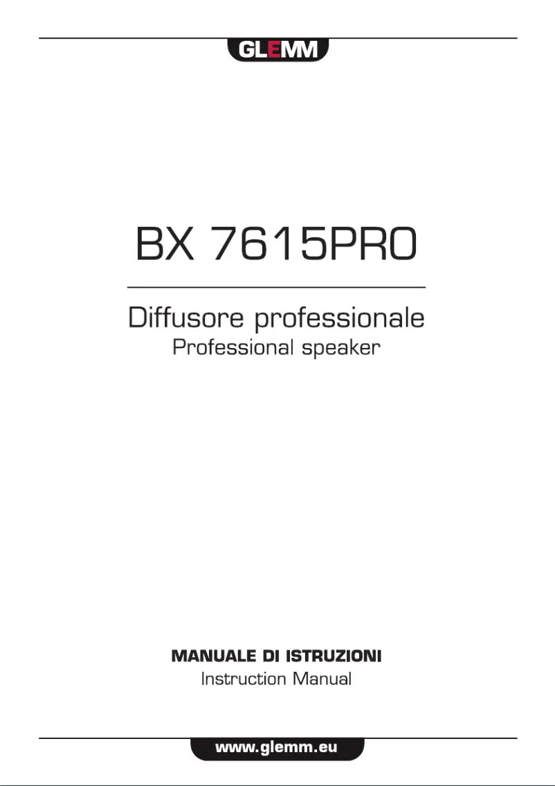 Imagen de la primera página del manual del dispositivo BX 7615PRO