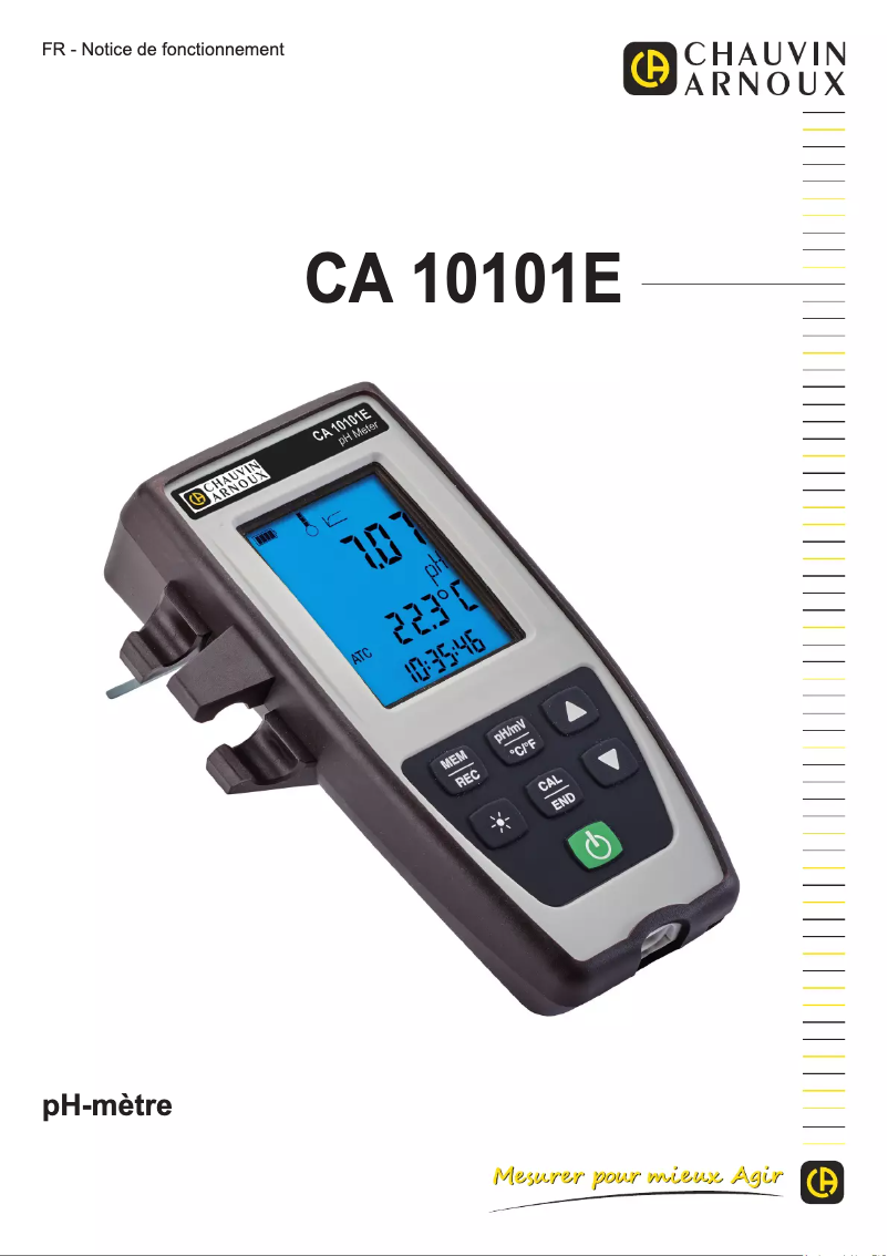 Página 1 del manual Manual de usuario Chauvin Arnoux CA 10101E