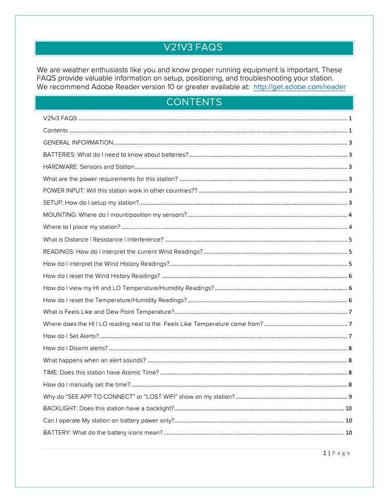 Página 1 del manual Preguntas frecuentes La Crosse Technology V21-11