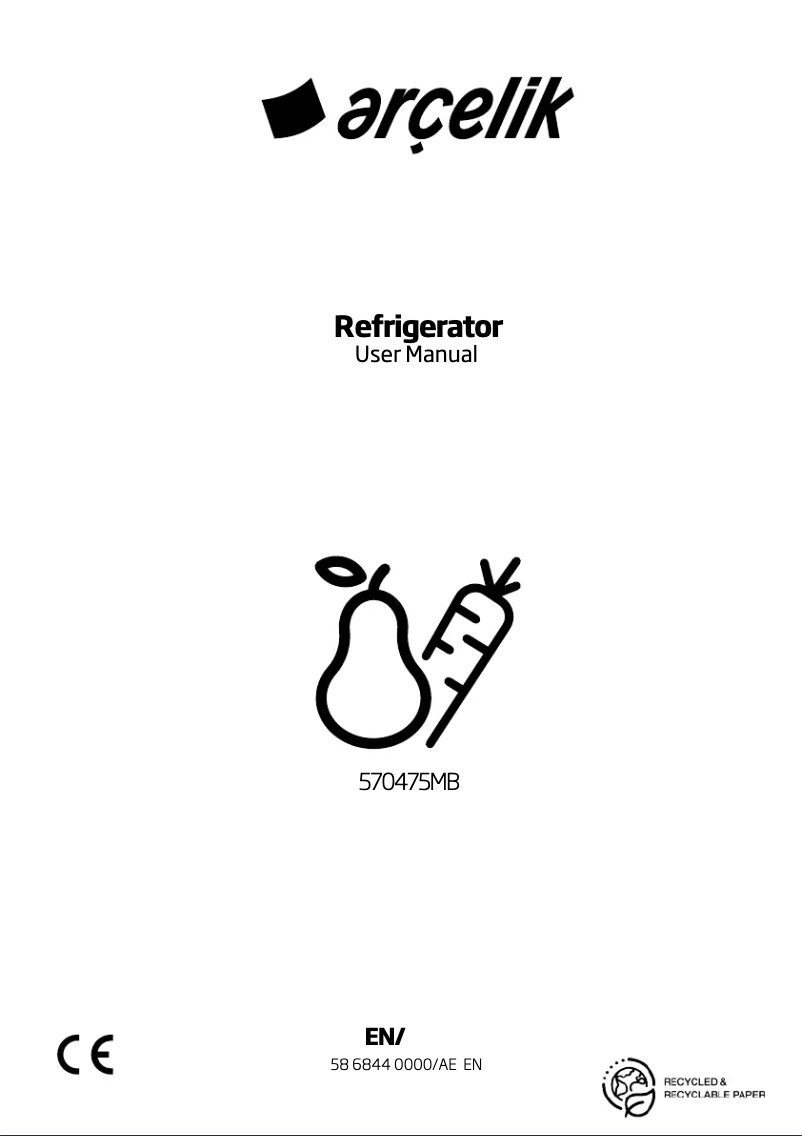 Página 1 del manual Manual de usuario Arçelik 570475 MB
