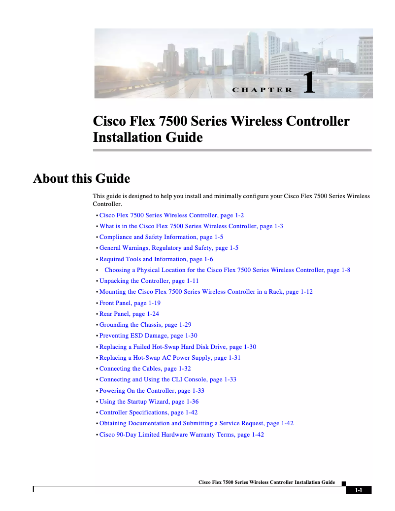 Imagen de la primera página del manual del dispositivo Flex 7510