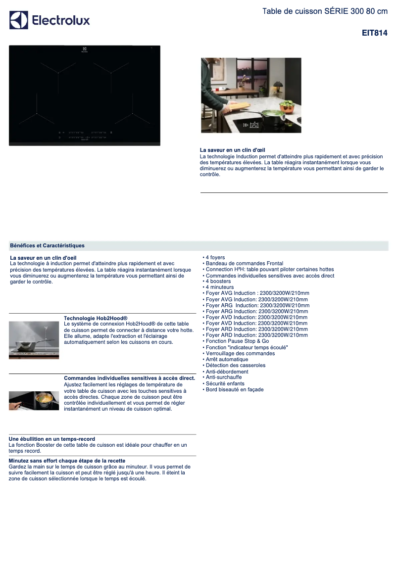 Página nº 1 - Ficha técnica Electrolux EIT814