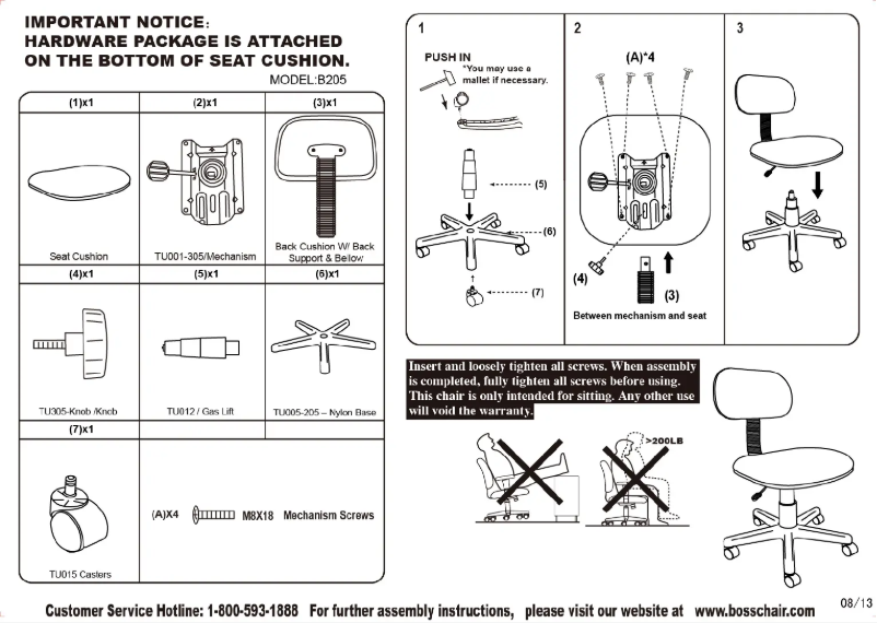 Imagen de la primera página del manual del dispositivo B205
