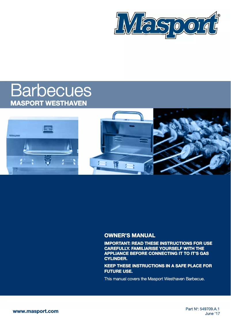 Imagen de la primera página del manual del dispositivo Westhaven