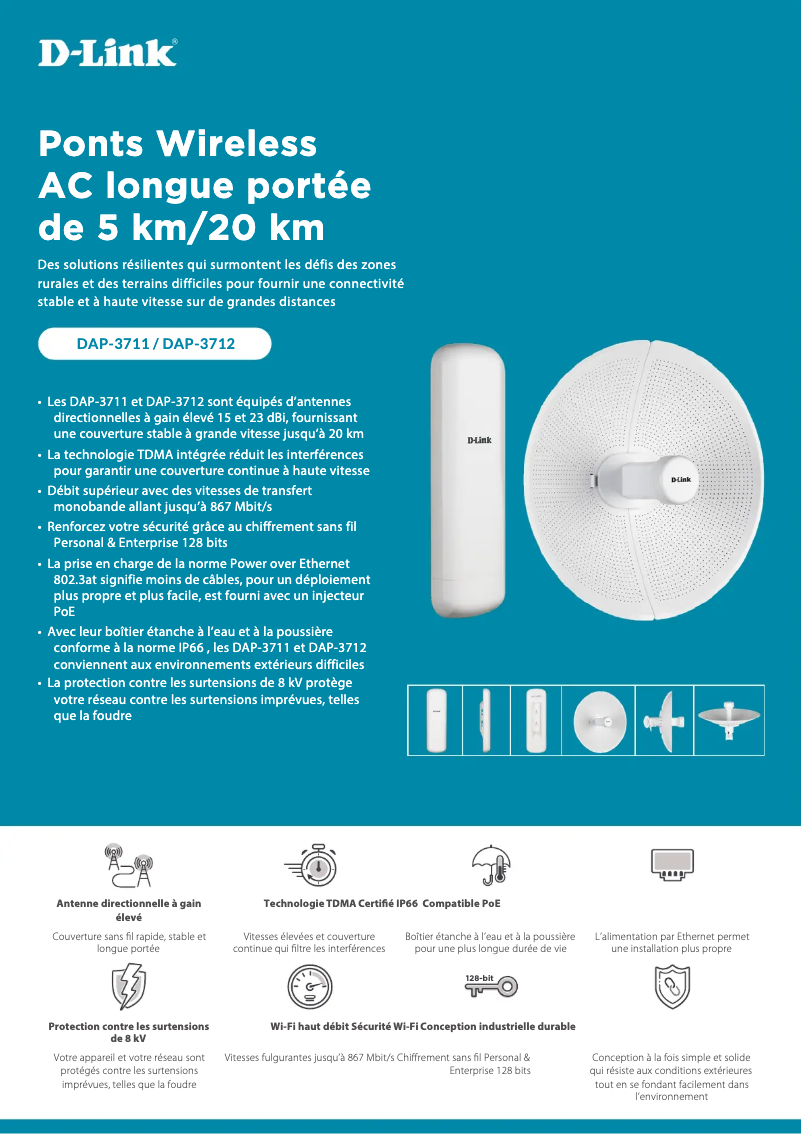 Página 1 del manual Ficha técnica D-Link DAP-3711