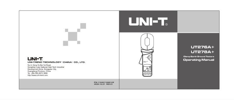 Imagen de la primera página del manual del dispositivo UT278A+
