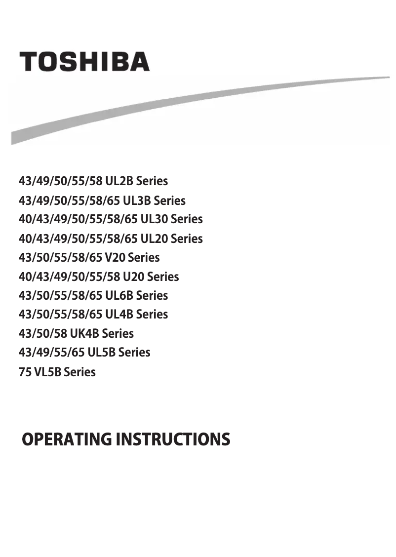 Página 1 del manual Manual de usuario Toshiba 43UL3063DG