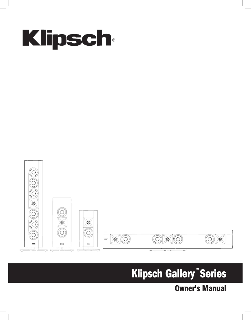 Página 1 del manual Manual de usuario Klipsch Gallery G-16