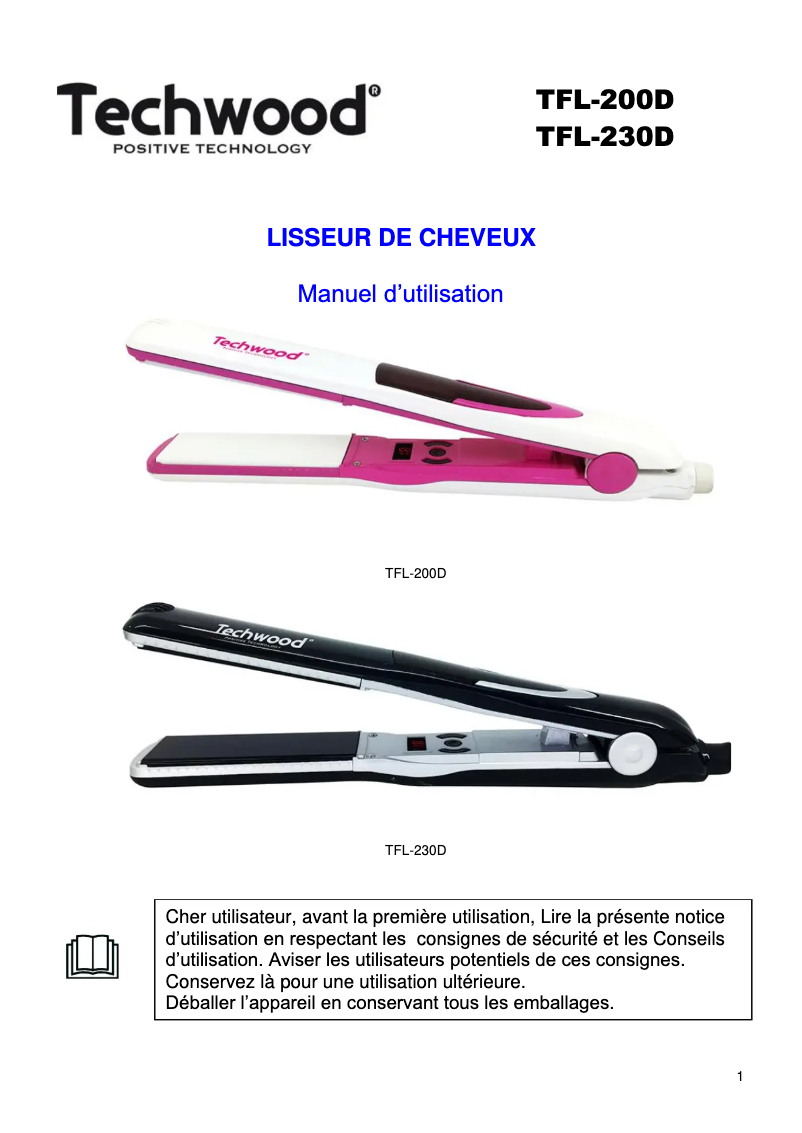 Página 1 del manual Manual de usuario Techwood TFL-200D