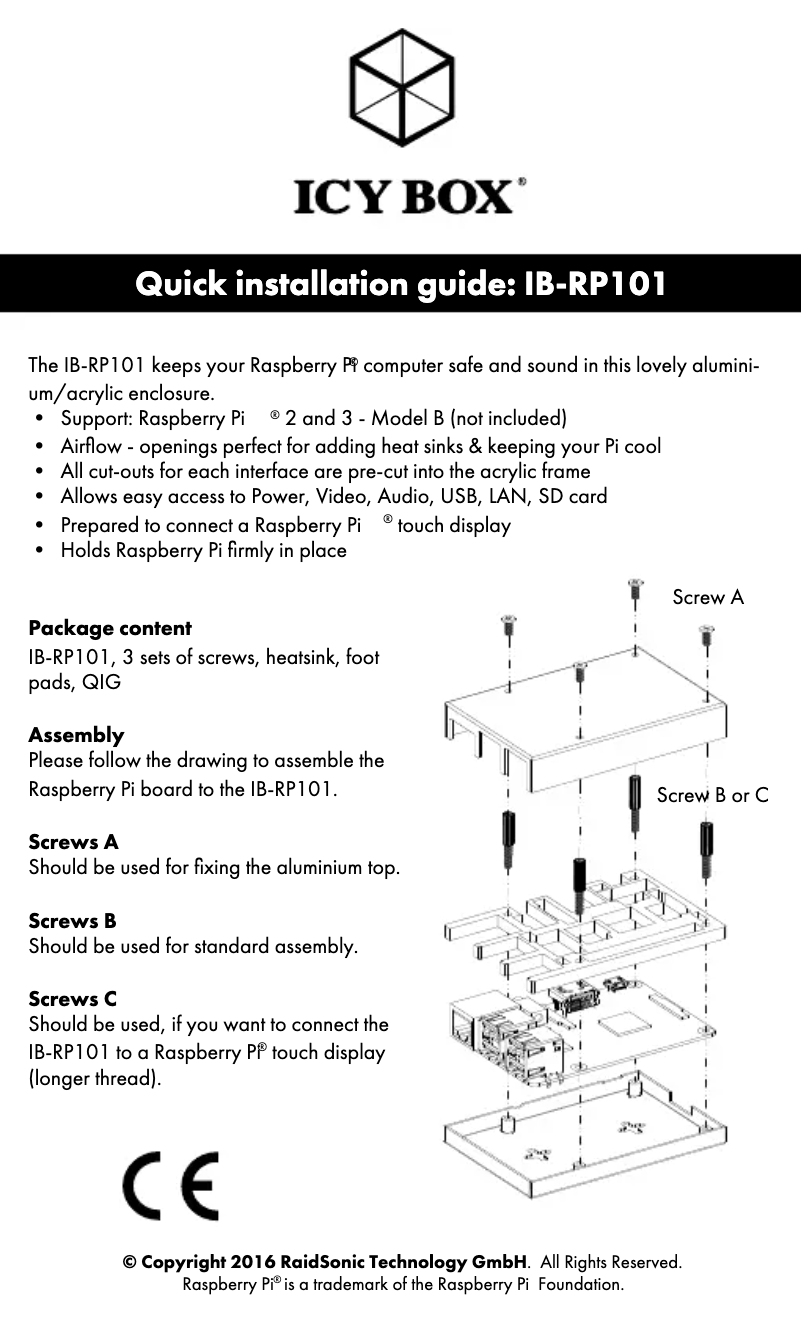 Imagen de la primera página del manual del dispositivo IB-RP101