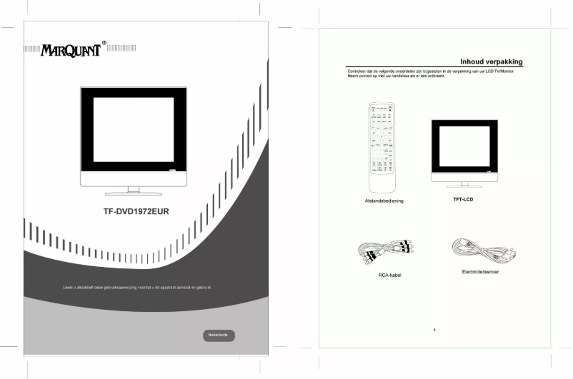 Imagen de la primera página del manual del dispositivo TF-DVD1972
