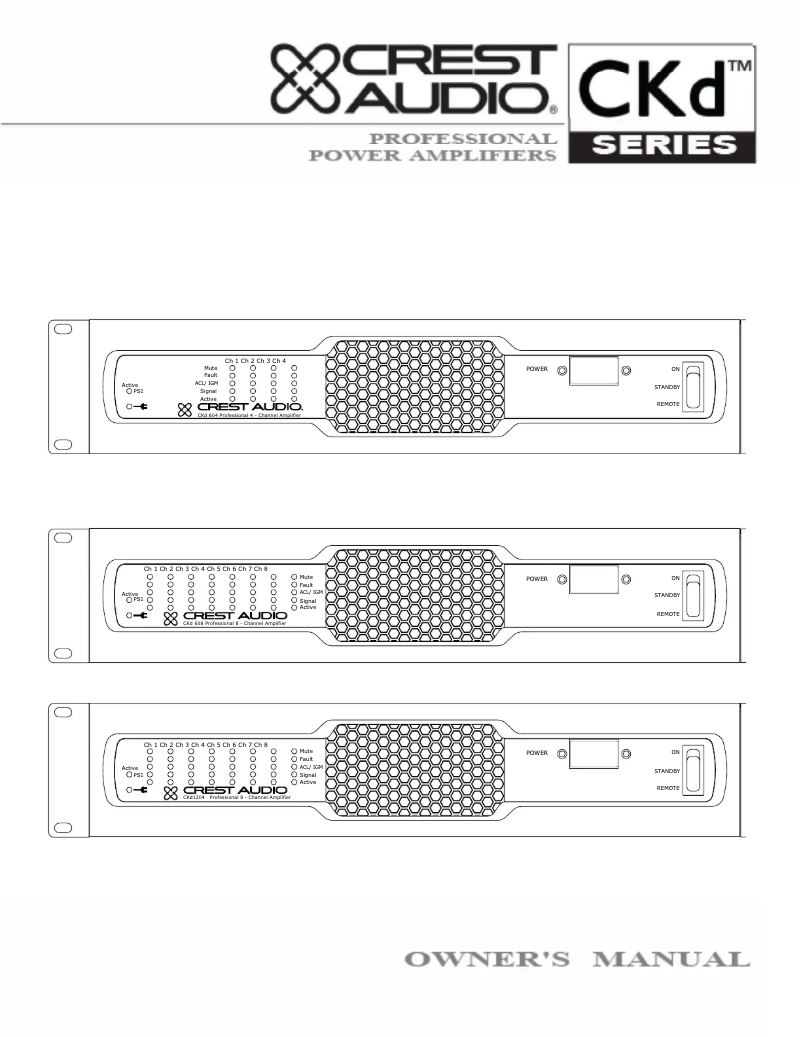 Página 1 del manual Manual de usuario Crest Audio CKd 1204