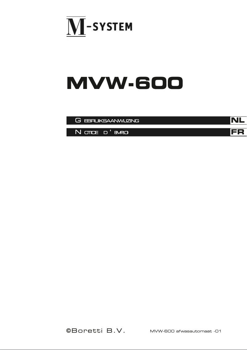 Imagen de la primera página del manual del dispositivo MVW 600