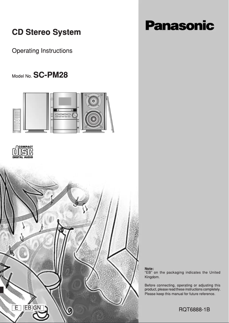 Página nº 1 - Manual de usuario Panasonic SC-PM28E