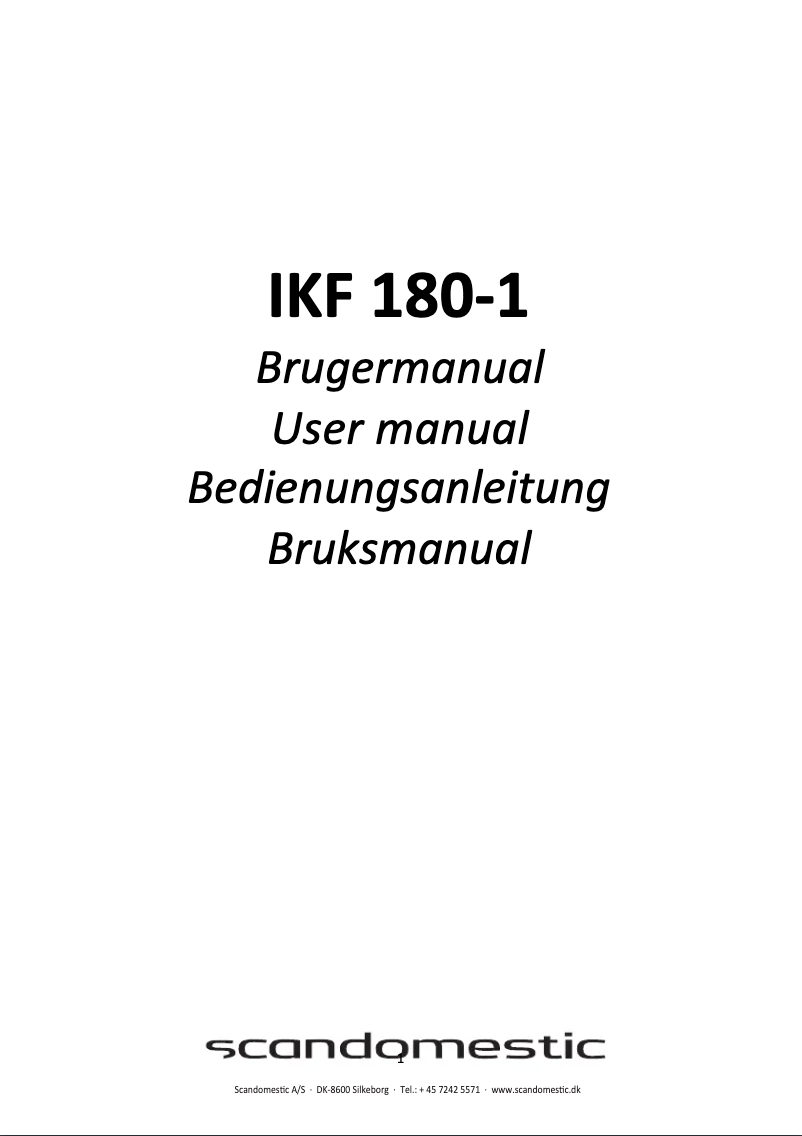 Página 1 del manual Manual de usuario Scandomestic IKF 180-1