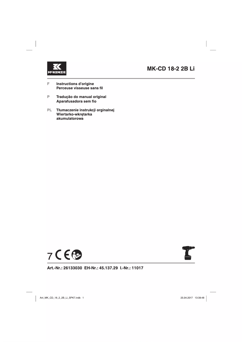 Página nº 1 - Manual de usuario McKenzie MK-CD 18-2 2B Li