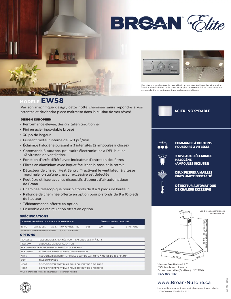 Imagen de la primera página del manual del dispositivo Elite EW5830SS