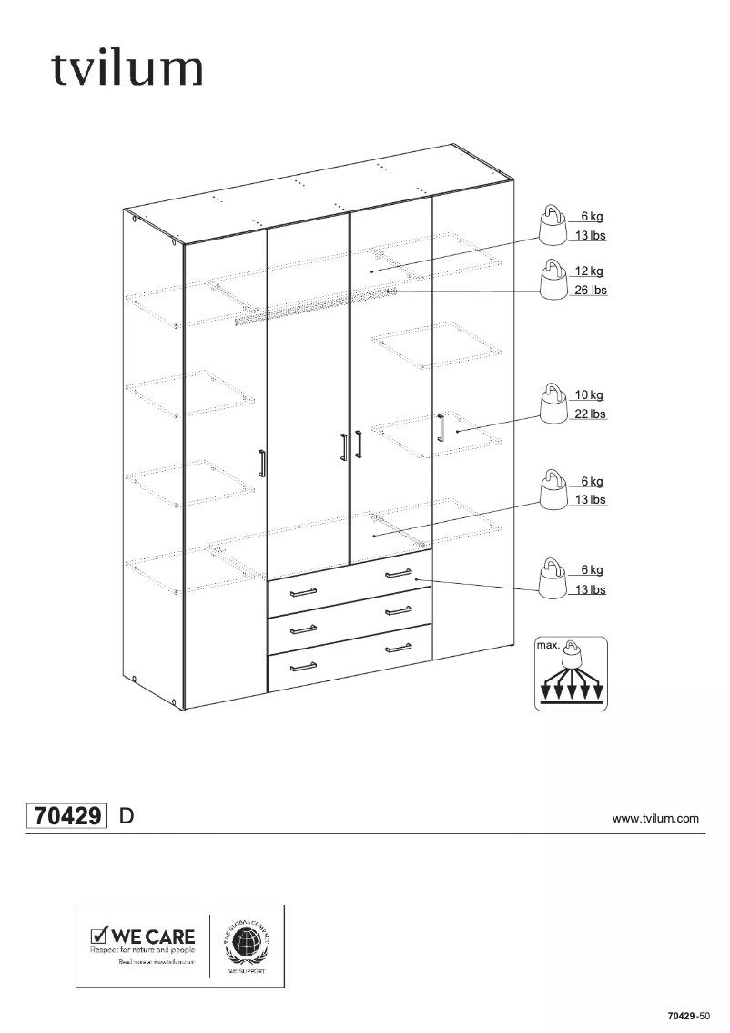 Página 1 del manual Manual de usuario Tvilum 70429