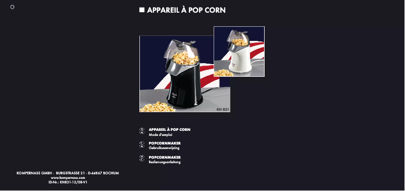 Página nº 1 - Manual de usuario Bifinett KH 831