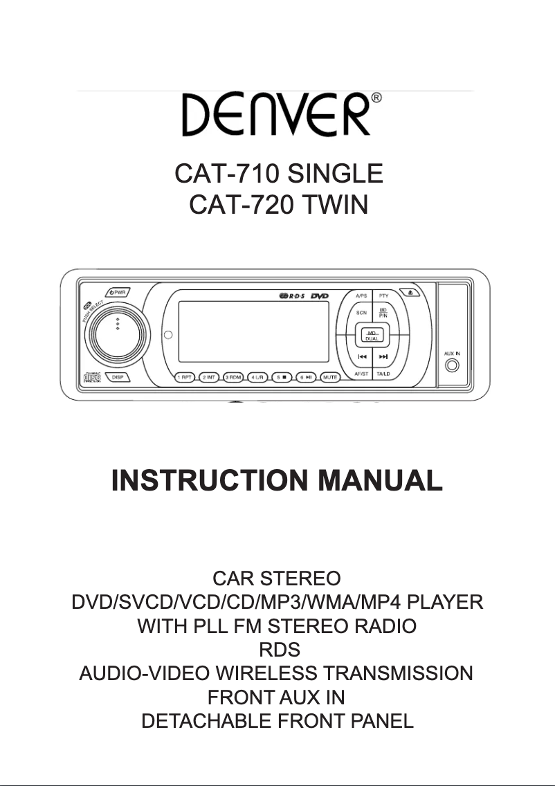 Página 1 del manual Manual de usuario Denver CAT-710 Single