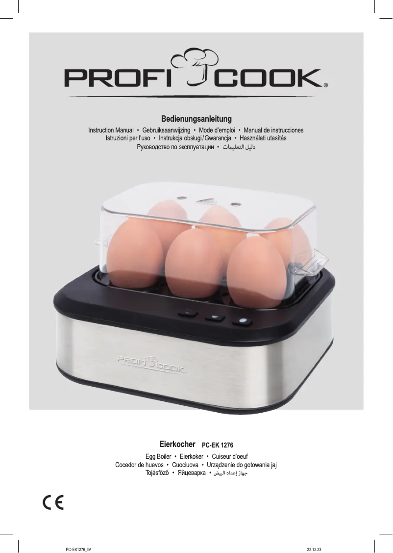 Página nº 1 - Manual de usuario ProfiCook PC-EK 1276